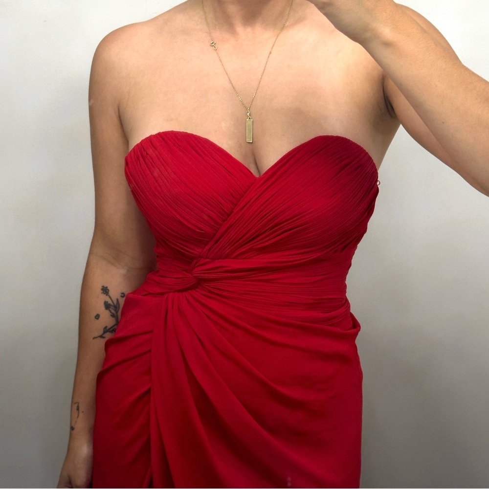 Anny Lee Red formal Strapless Dress